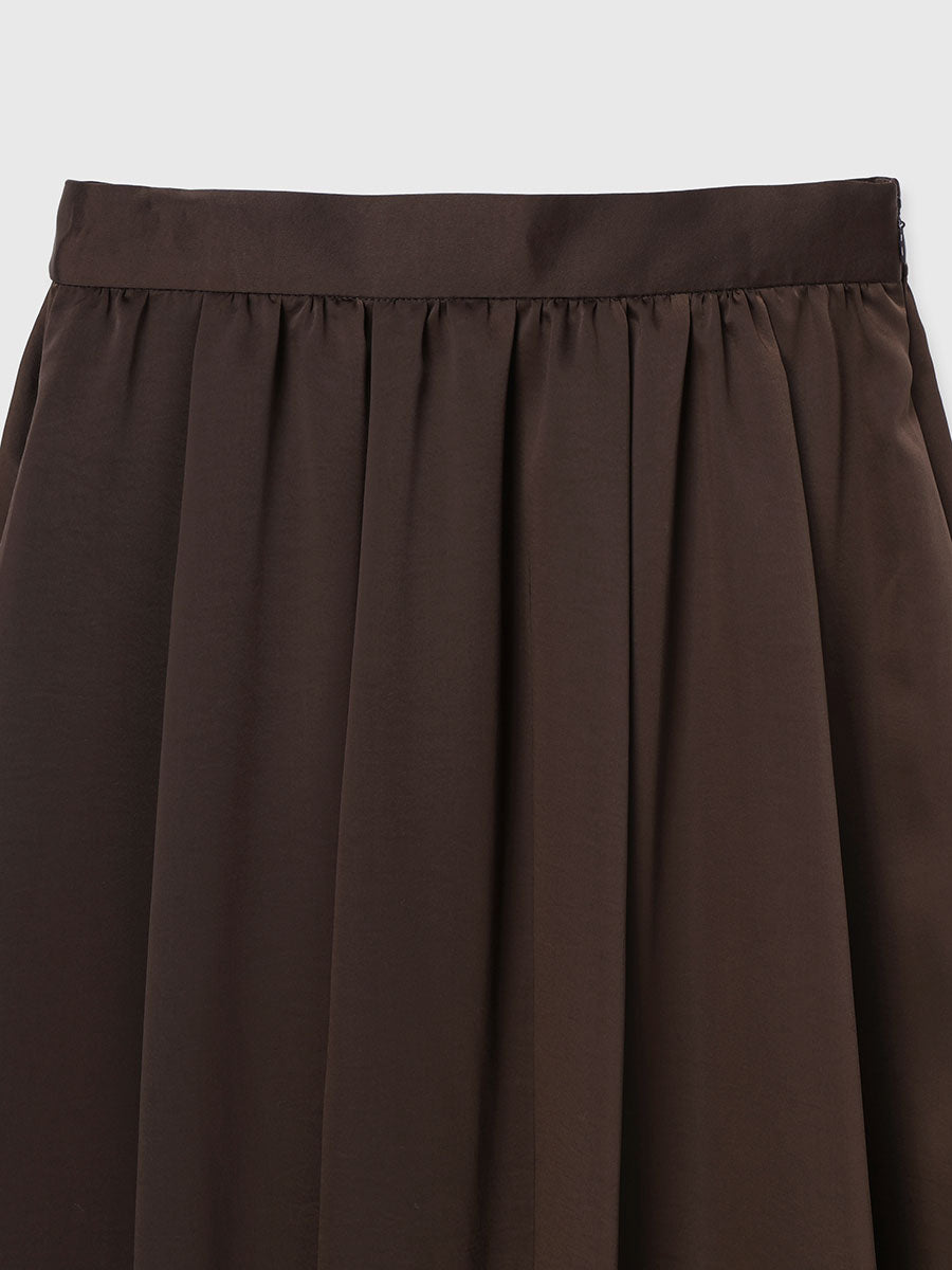 アセライクサテンバルーンスカート