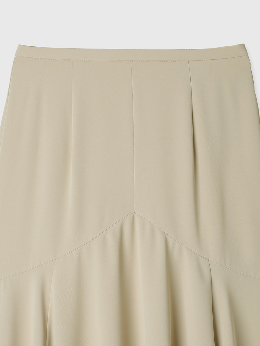 ライトダブルサテンボリュームナロースカート