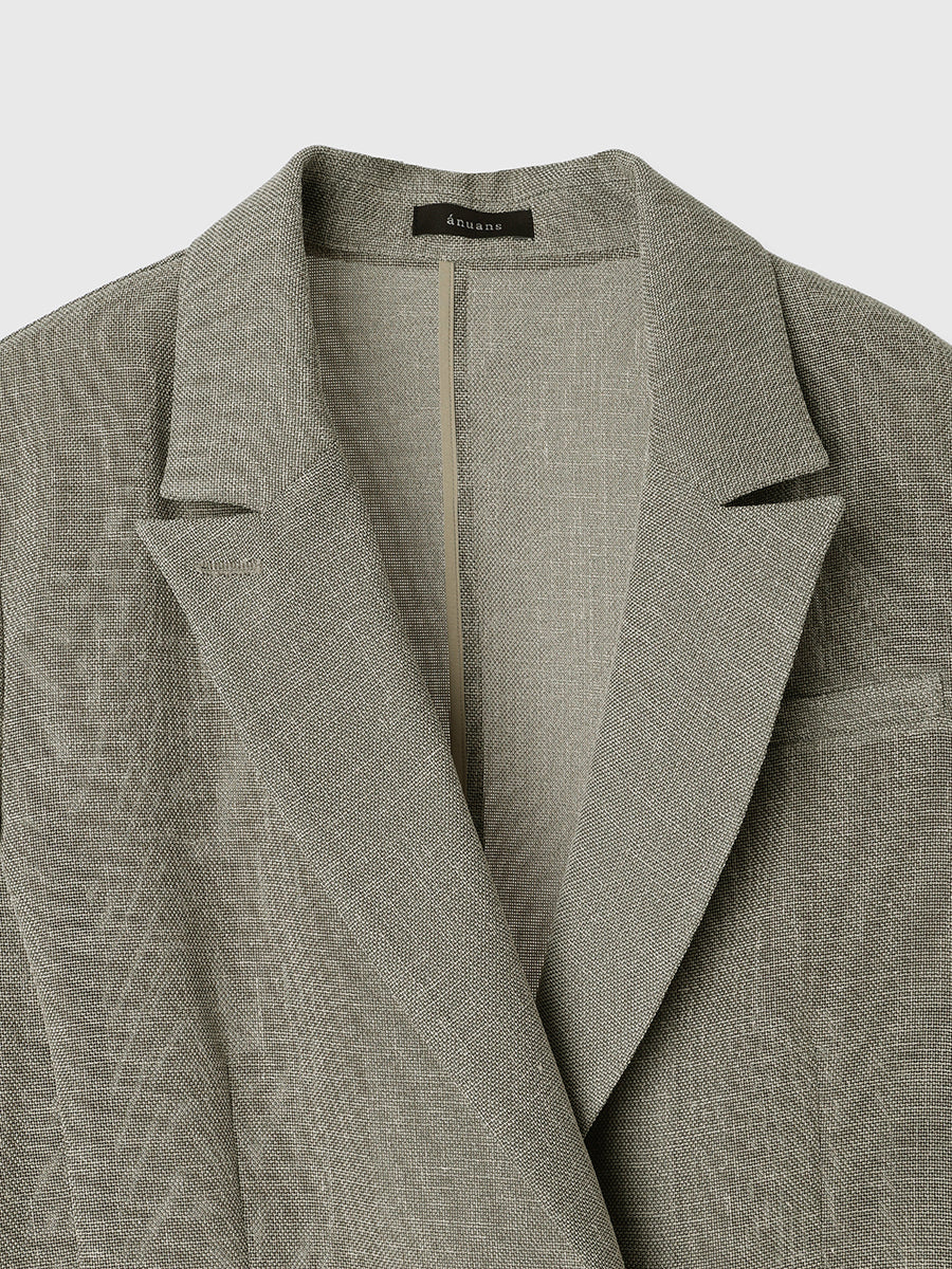 网眼双排扣夹克