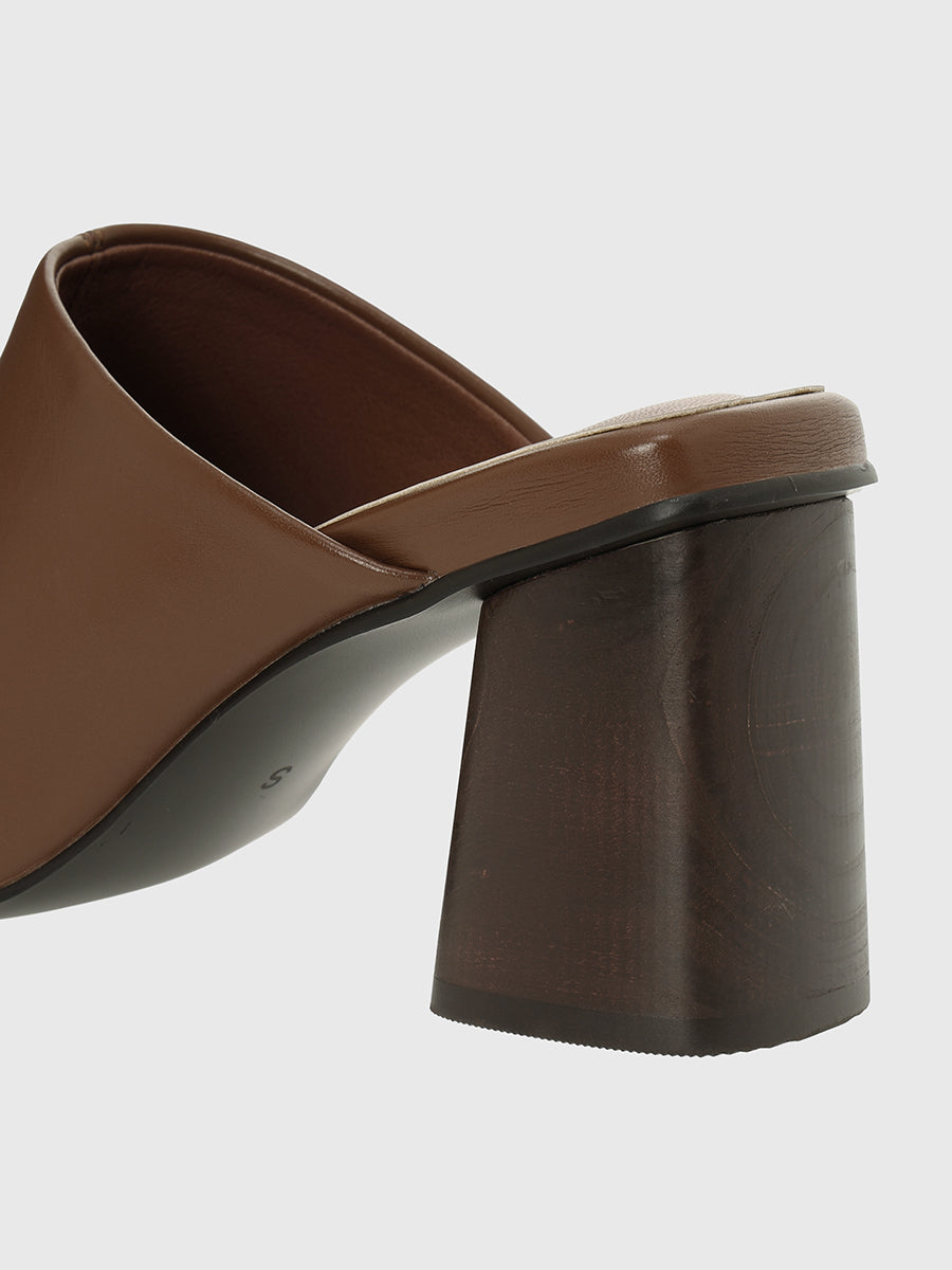 ウッドヒールサンダル