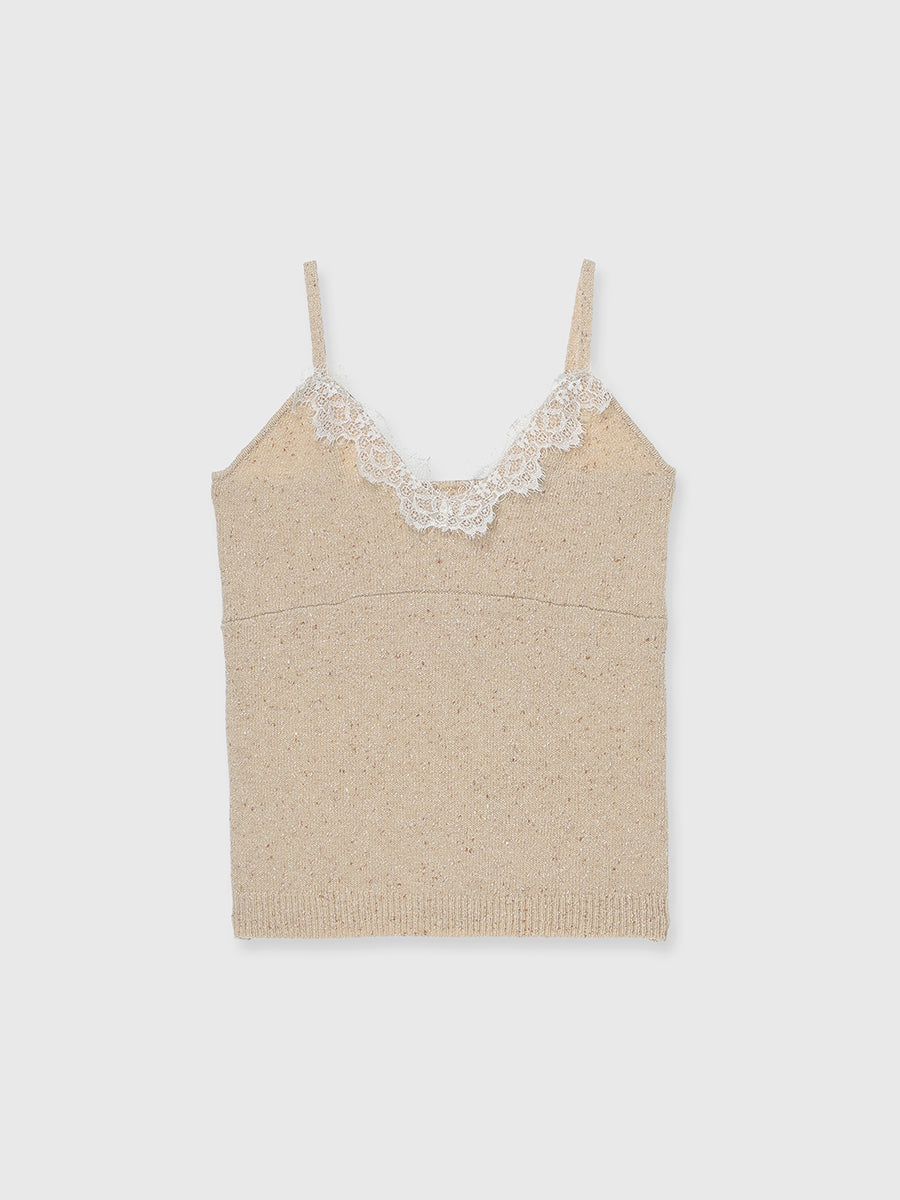 メランジヤーンニットセットアップ