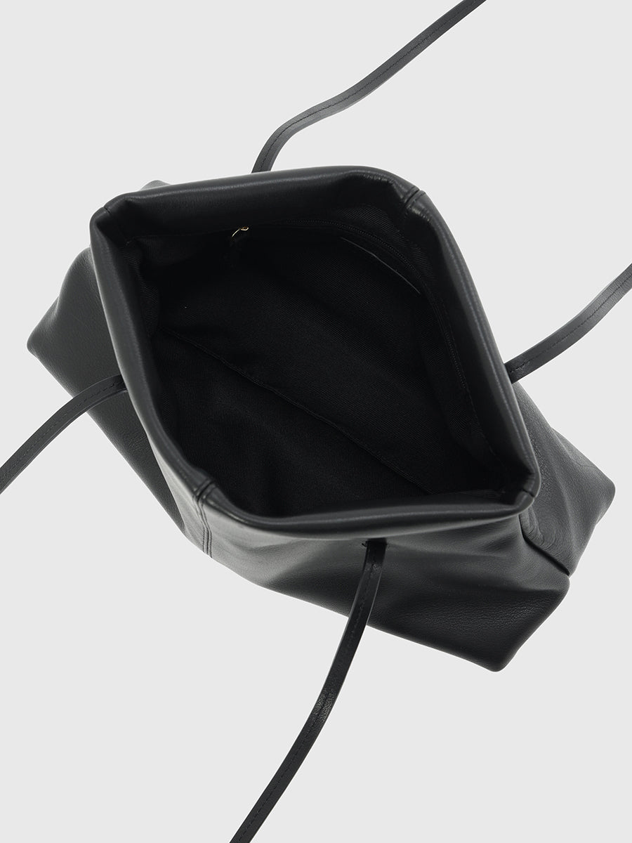 レザーナローハンドルバッグ