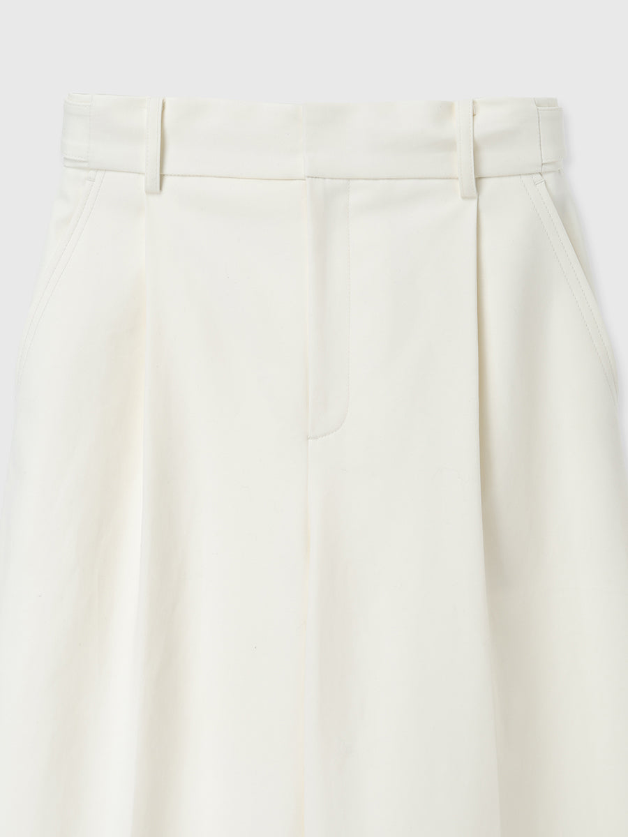 コットンクロスワイドパンツ