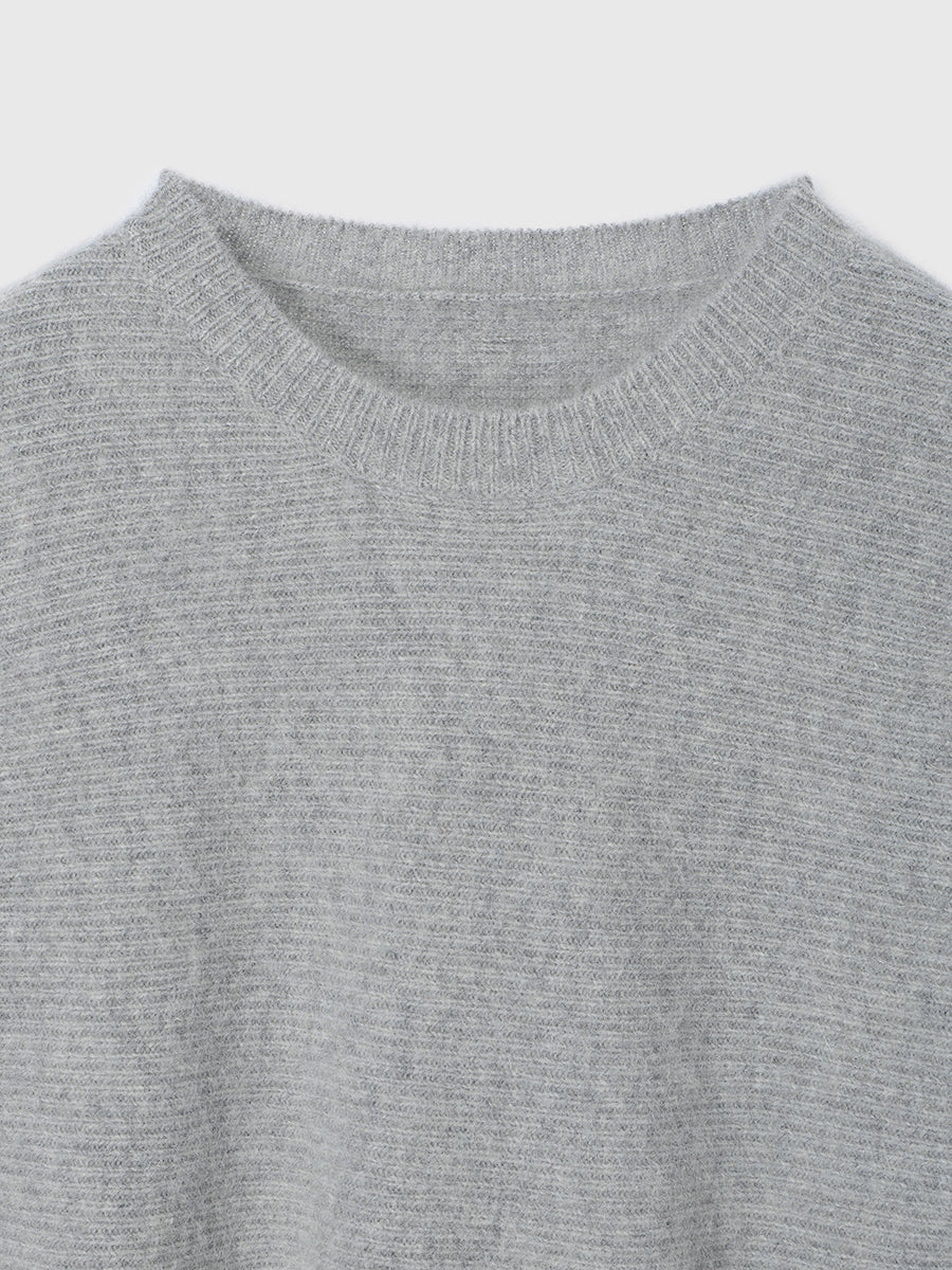 ペプラムショートニットトップス