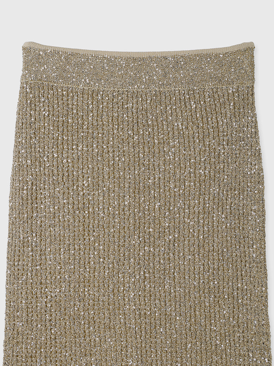 スパンコールニットタイトスカート