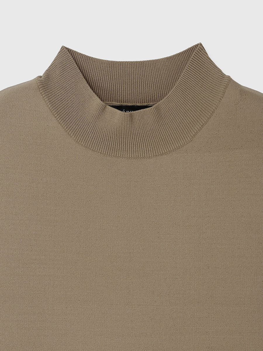 コンビプリーツニットドッキングワンピース