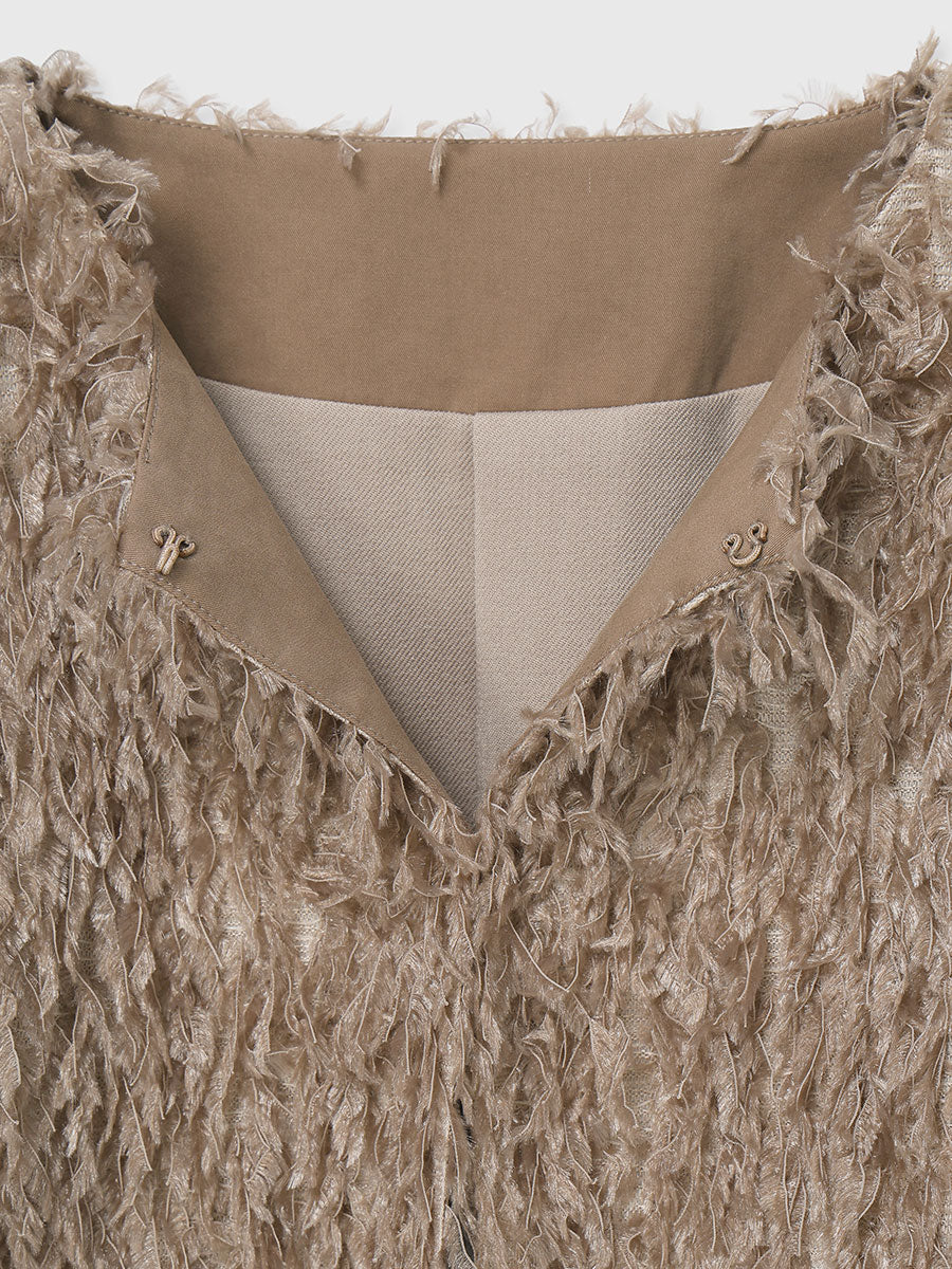 花俏羽毛緊湊夾克