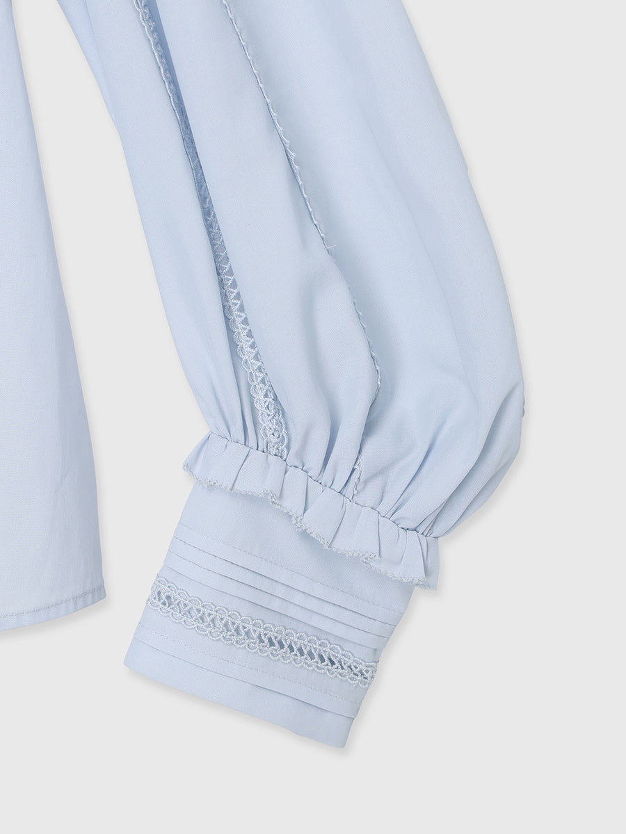 ピンタックギャザーボリュームブラウス