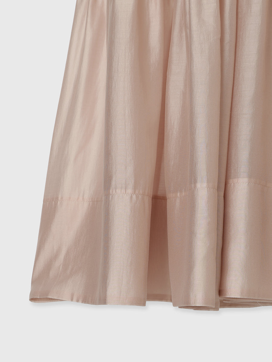 テンセルリッチオーガンティアードワンピース