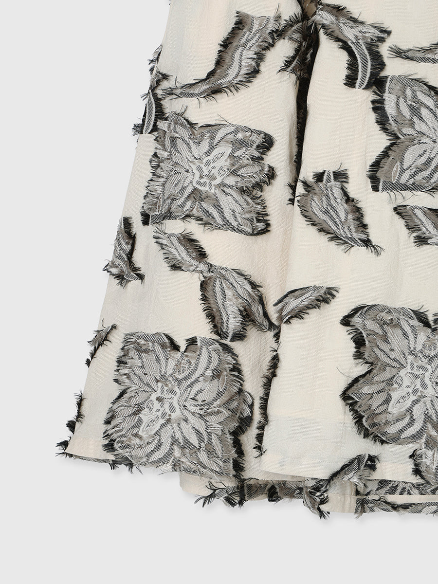 ボタニカルフラワーカットジャガードスカート