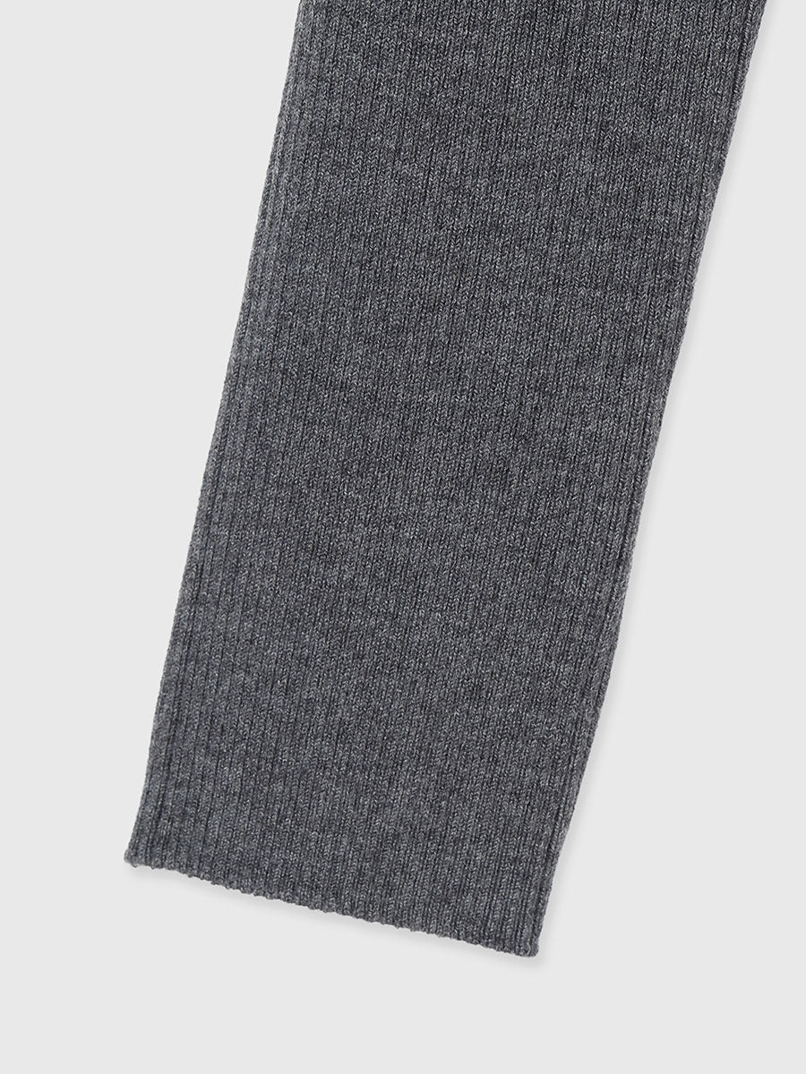 シルクカシミアブレンドフィットリブタートルニット