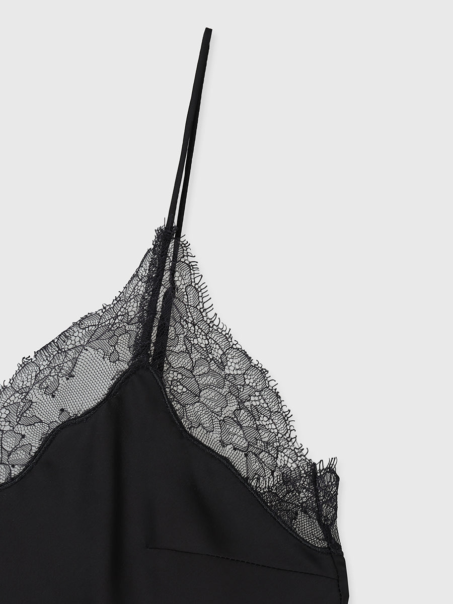 Lace Trim Irregular Hem Camisole