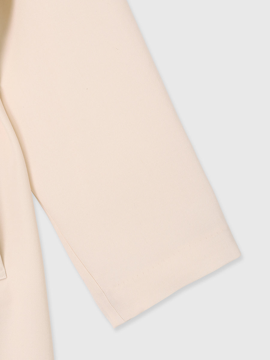 ウールステンカラーロングコート