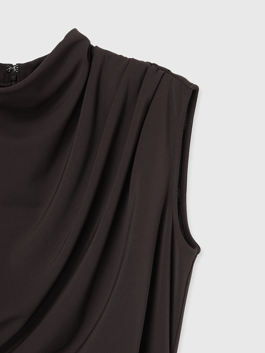 トリアセドレープナローワンピース