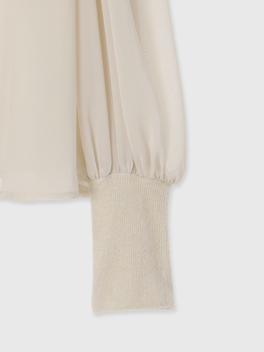 ジョーゼットフレアブラウス