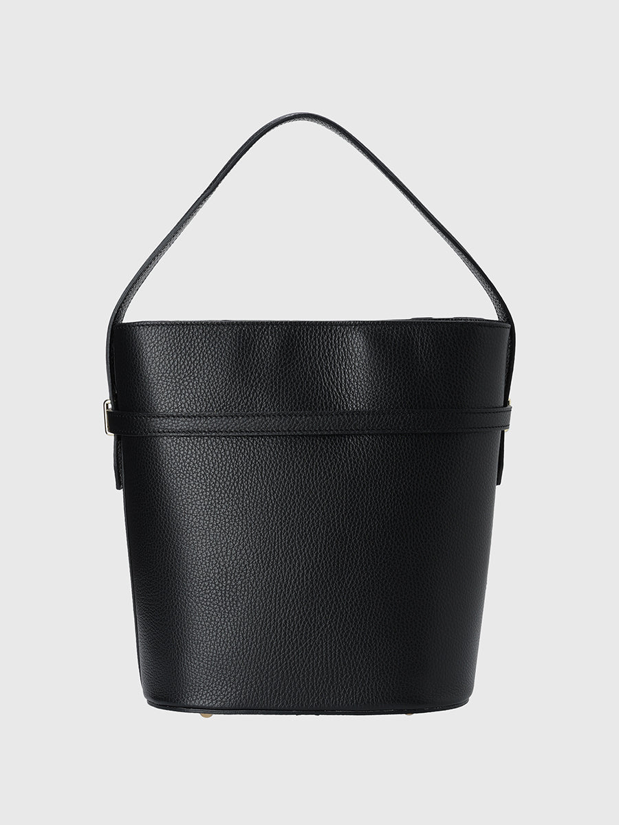 【AULENTTI】ベルトディテールバケットバッグ