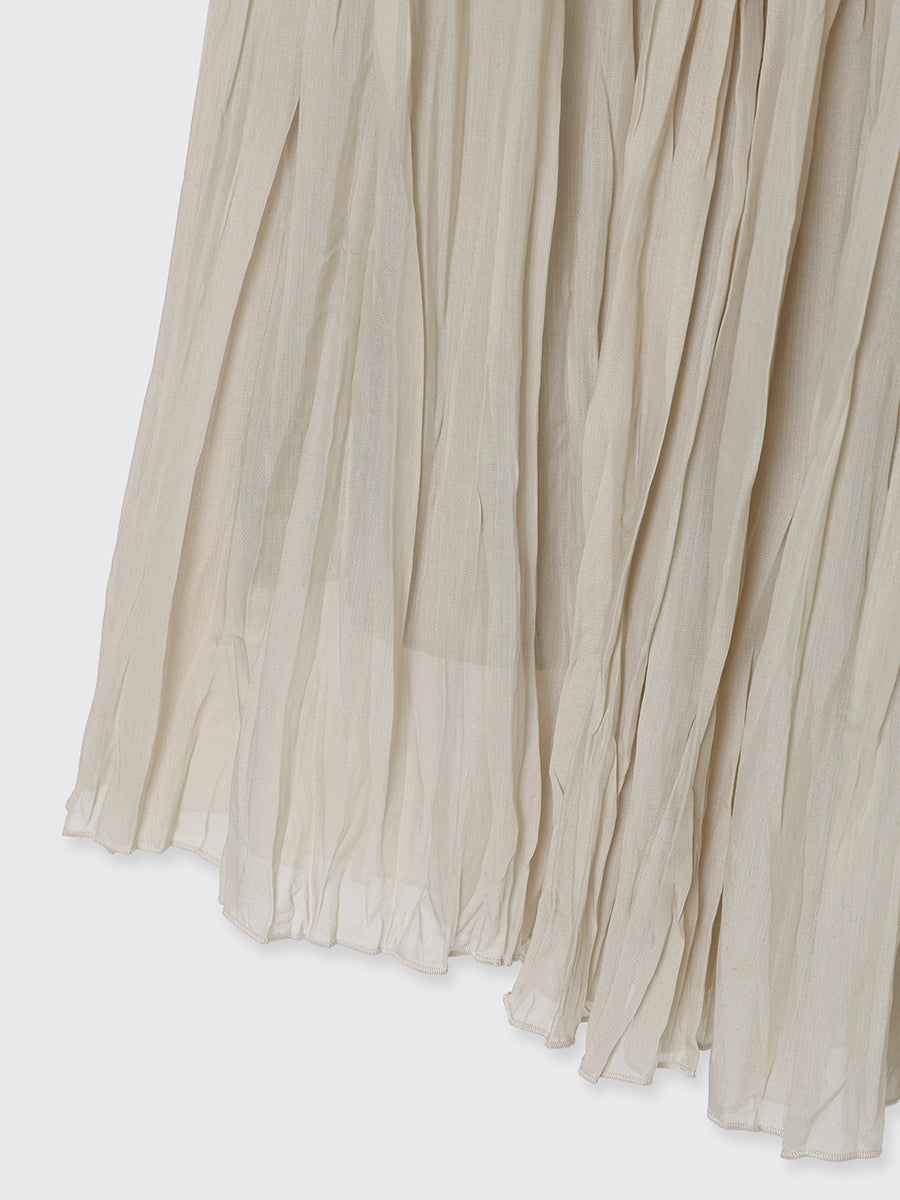 轻盈皱褶褶皱裙