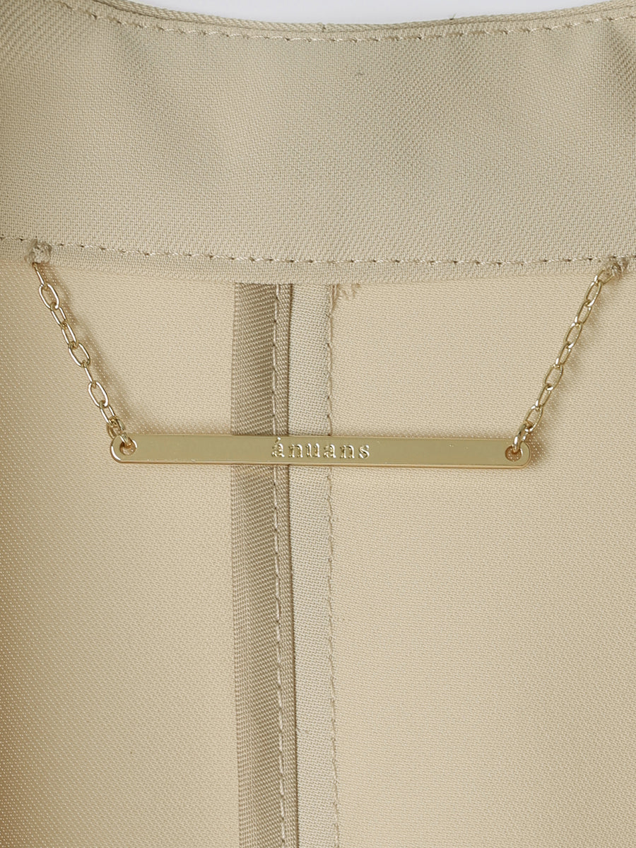 ライトダブルサテンノーカラージャケット