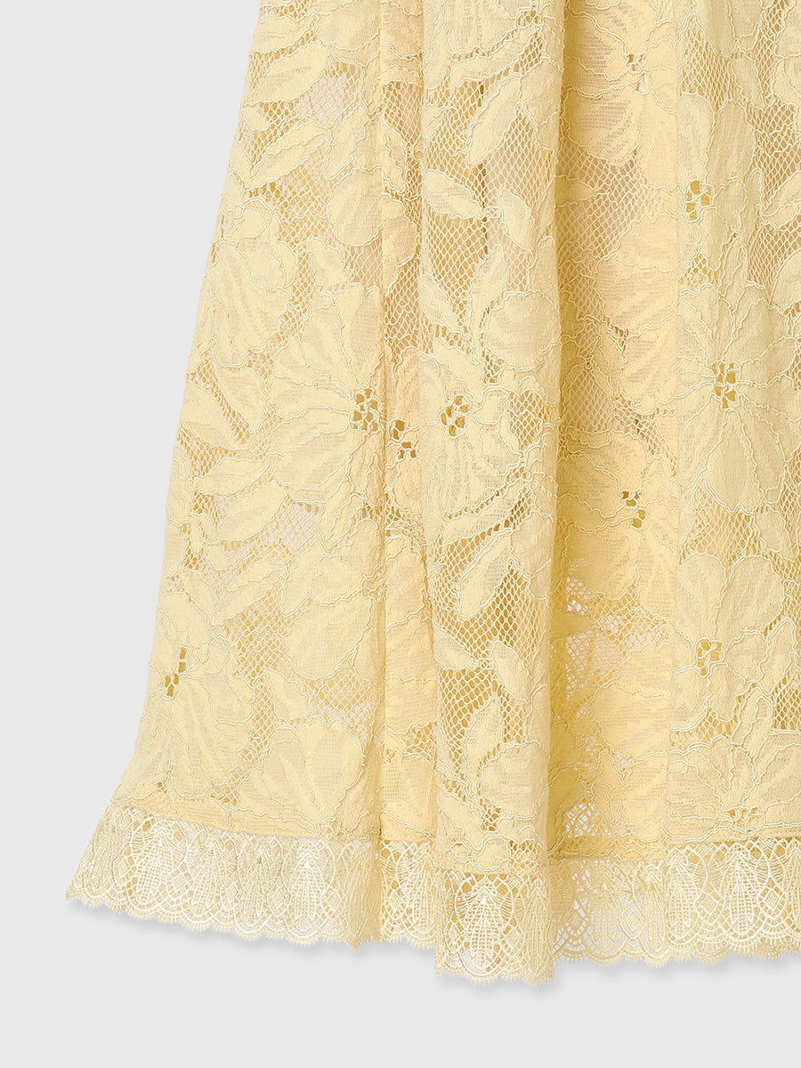 オーナメントレースセミフレアスカート