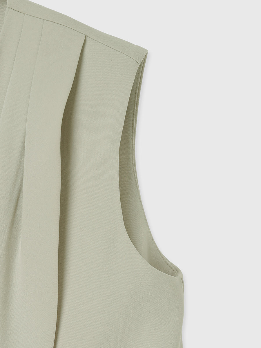 ダブルサテンアシンメトリーブラウス