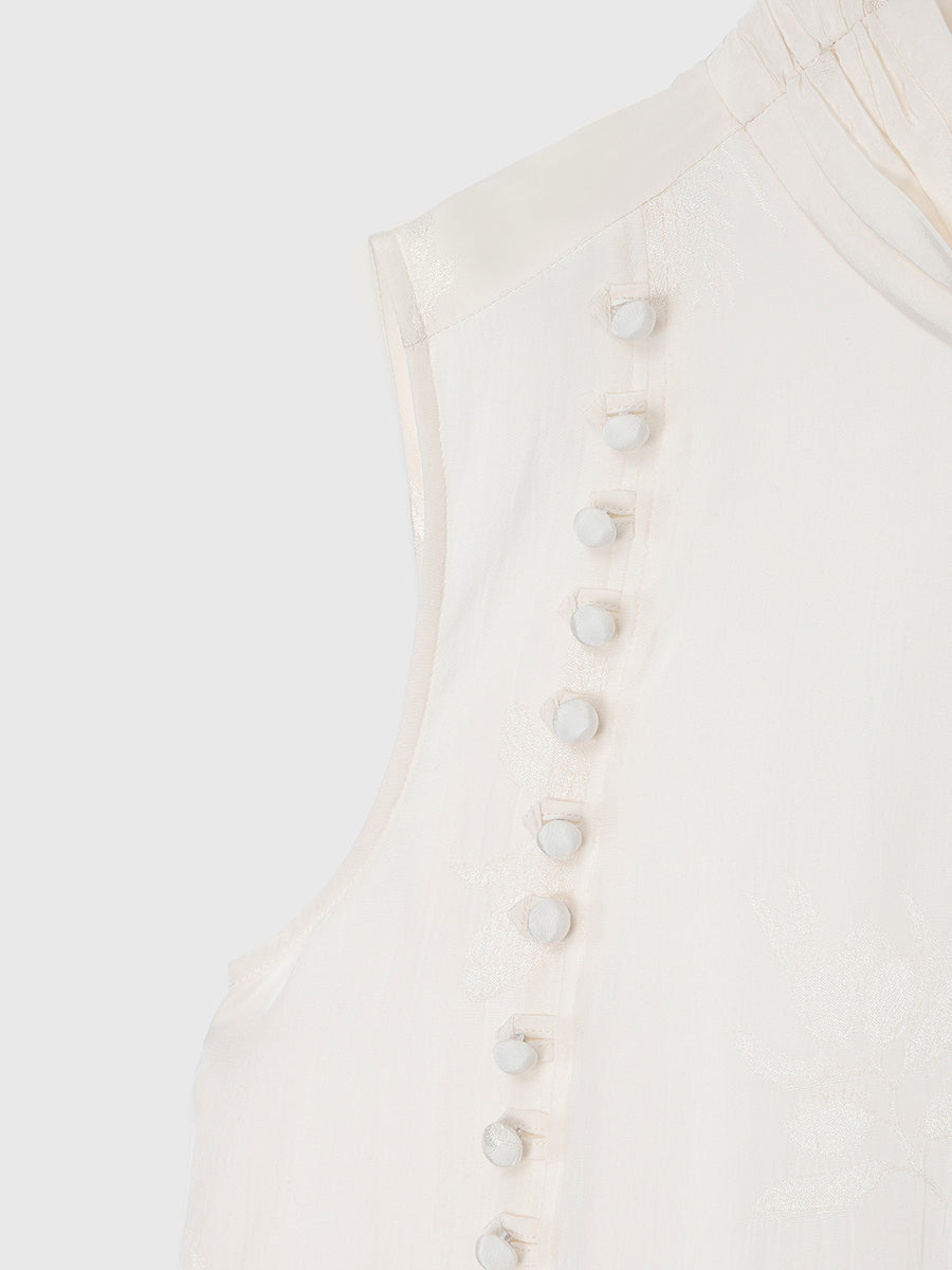 ブーケジャカードブラウス