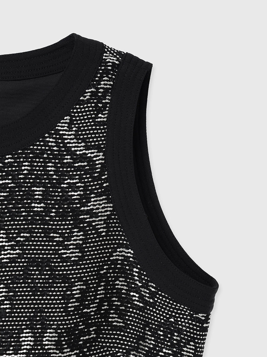 パイピングジャガードワンピース