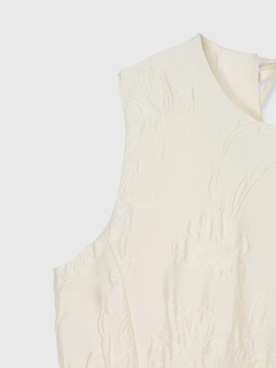 ジャガードギャザーワンピース