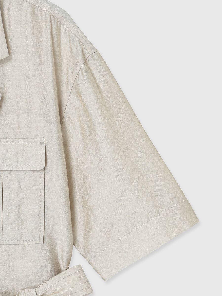 Half-Sleeve Sheer Jacket