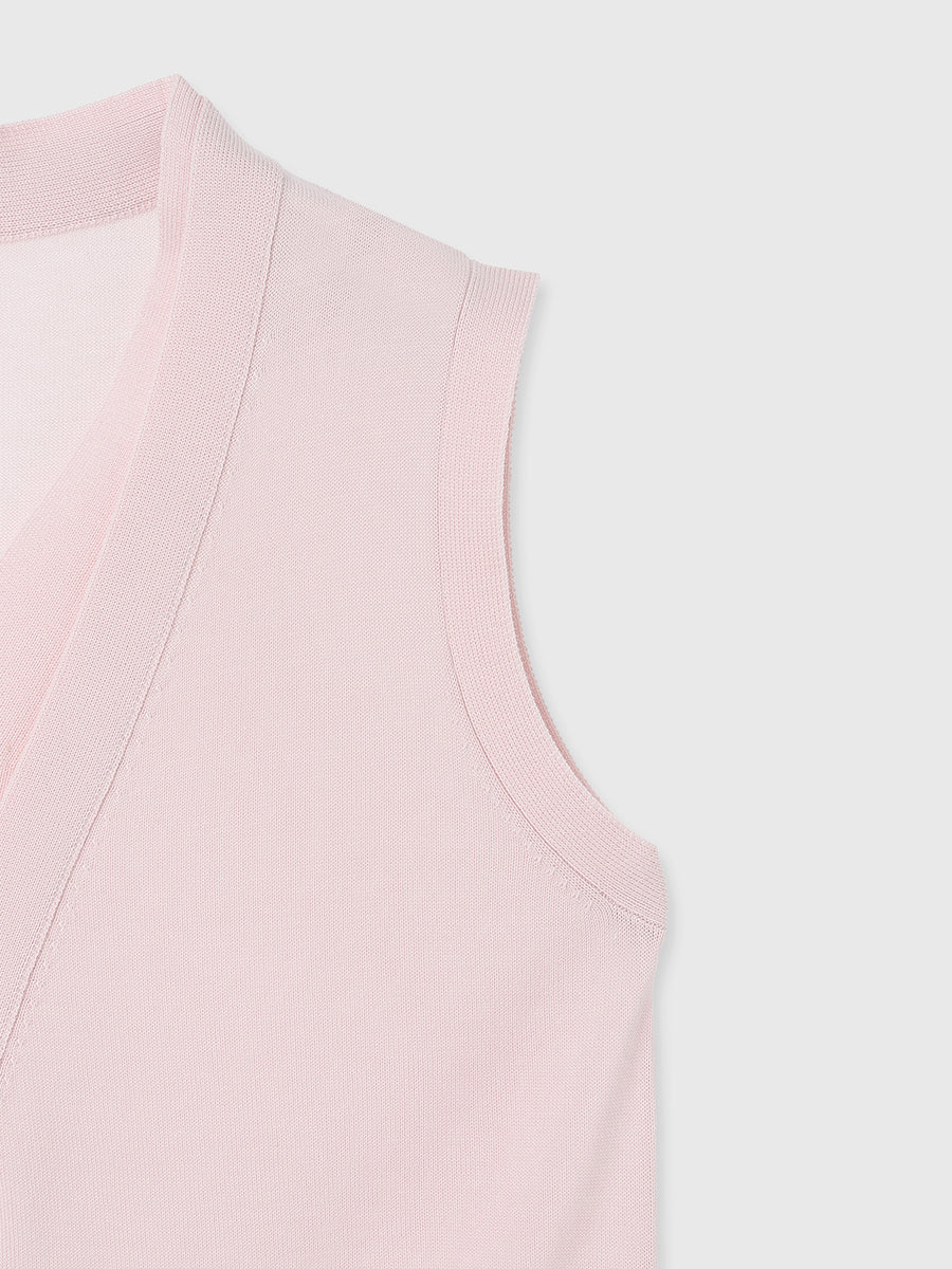 レイヤードニットプルオーバー