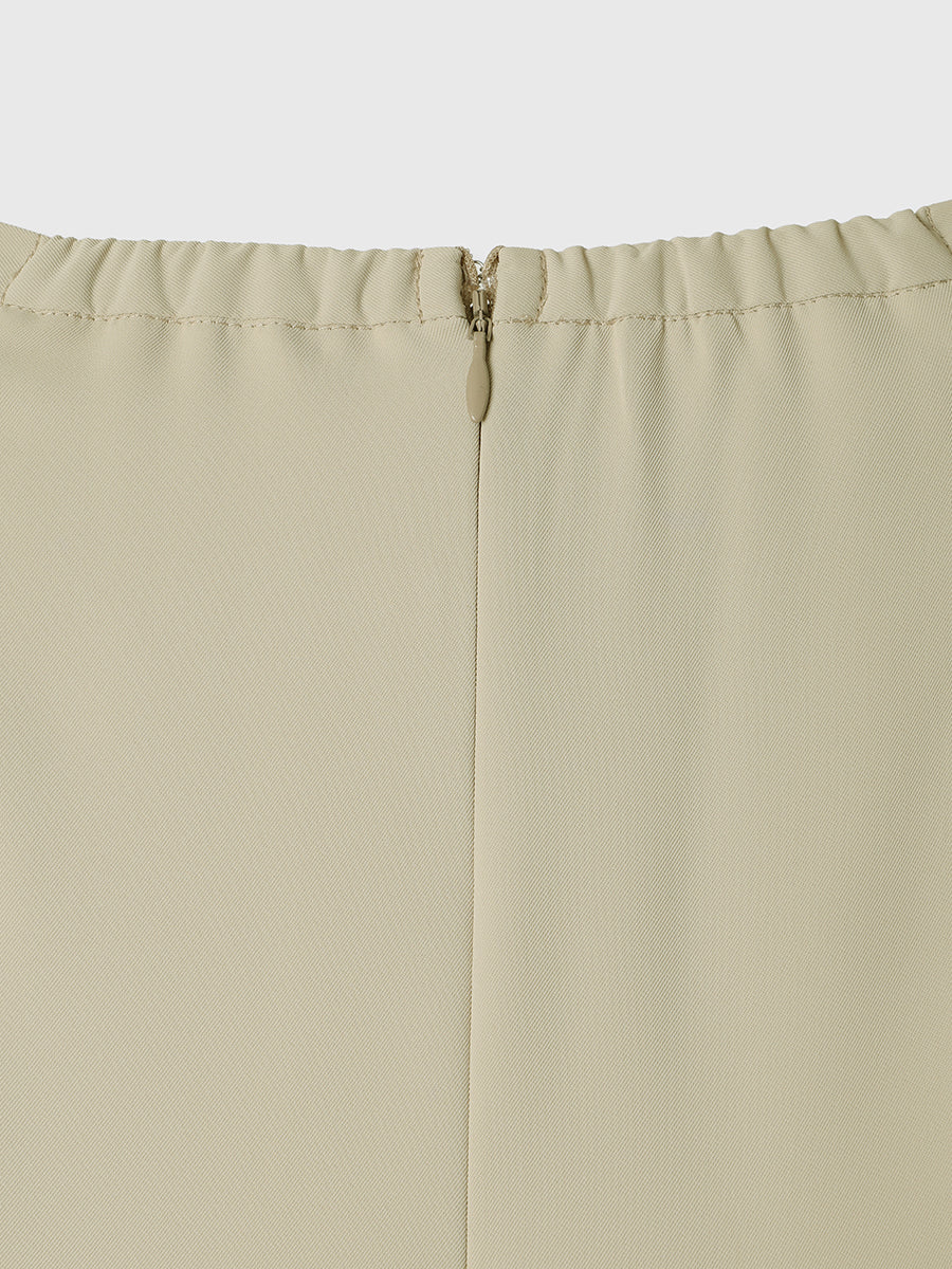 ライトダブルサテンボリュームナロースカート