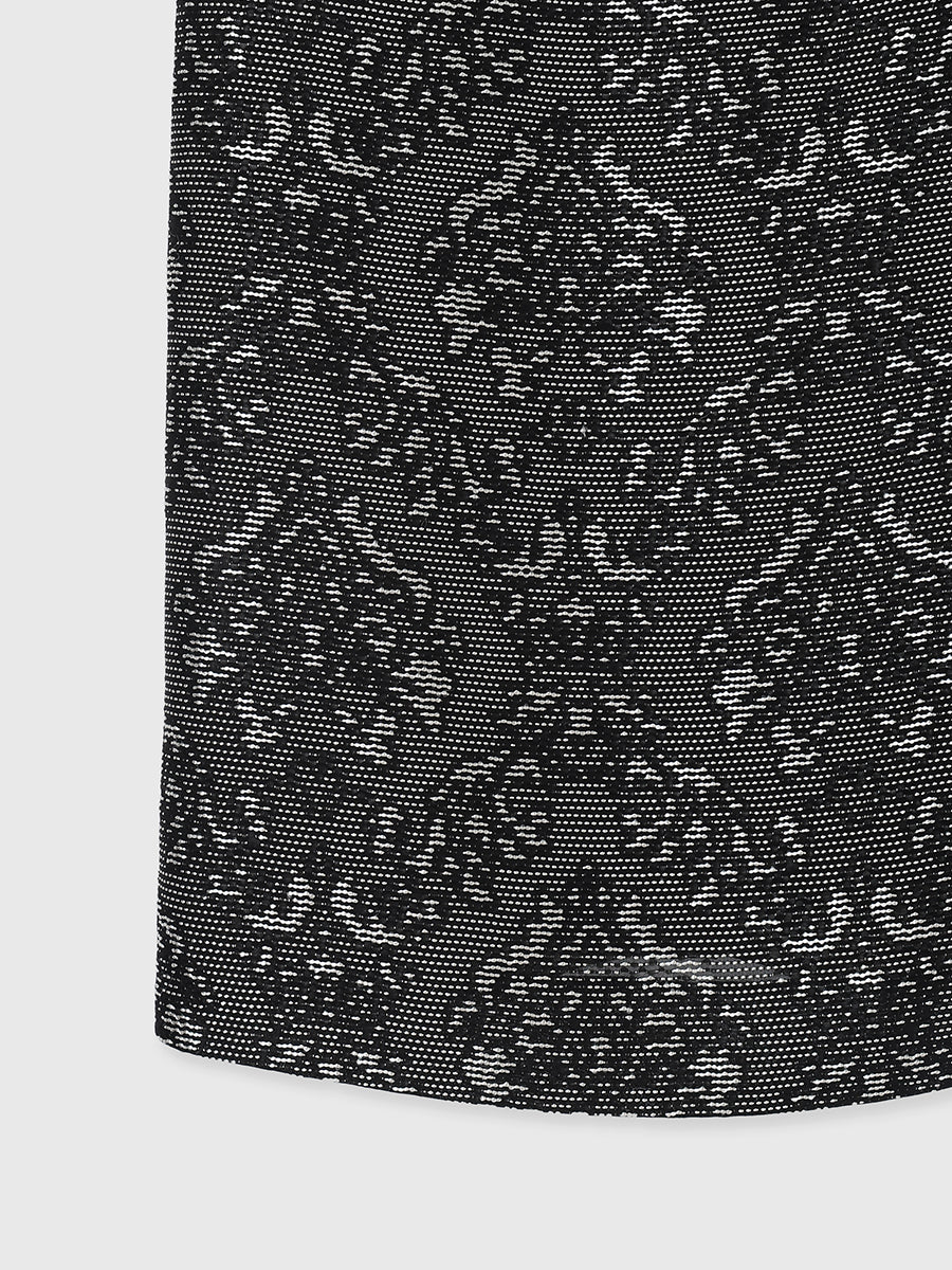 パイピングジャガードワンピース