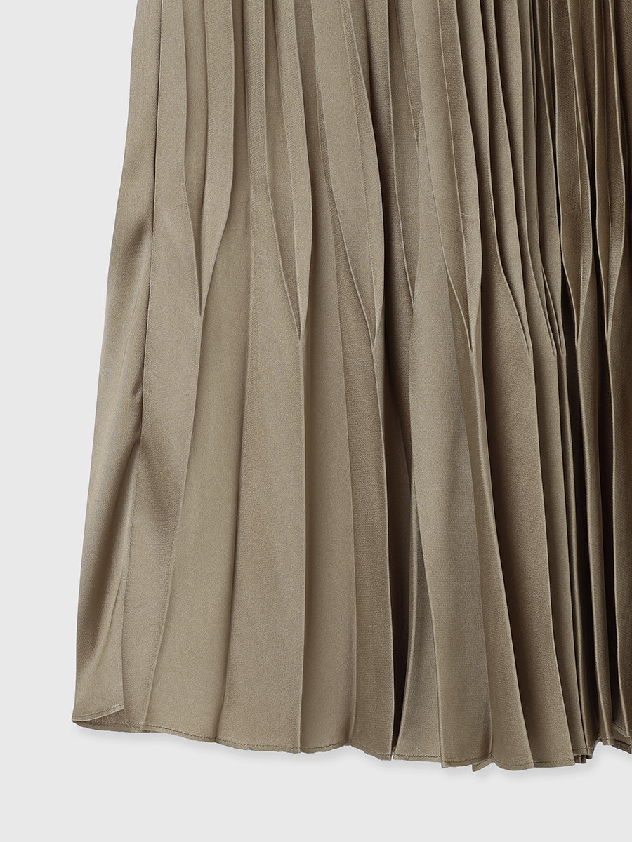 コンビプリーツニットドッキングワンピース