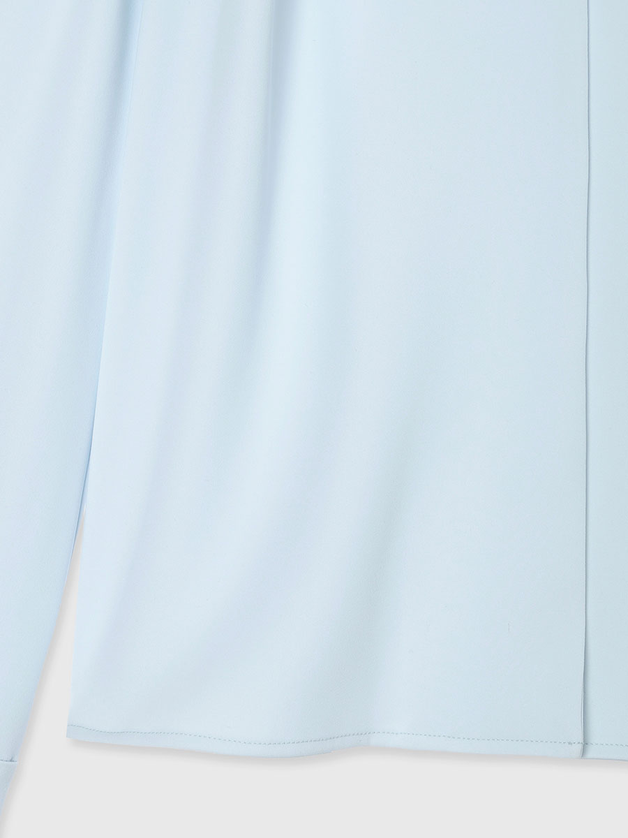 ダブルサテンショールカラーブラウス