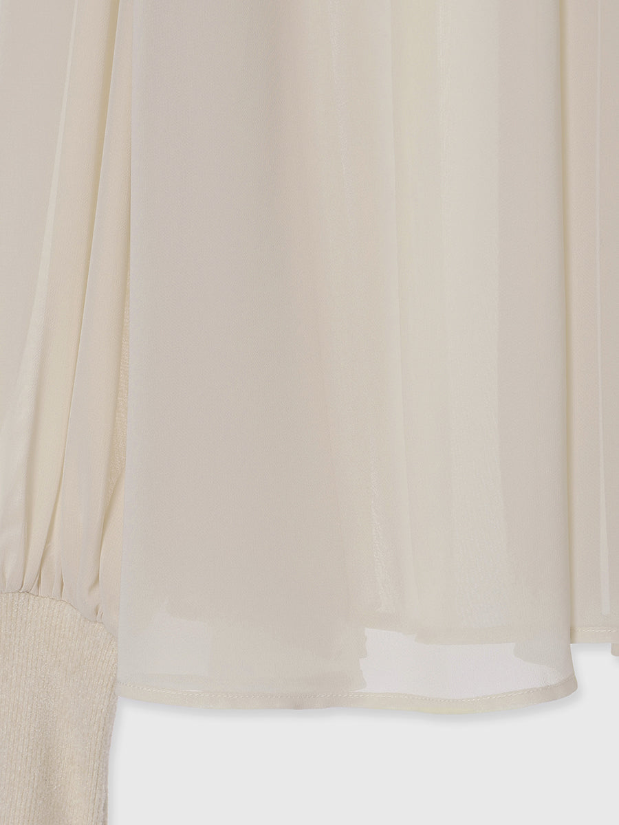 ジョーゼットフレアブラウス