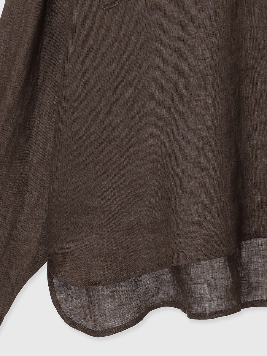 シンプルリネンシャツ