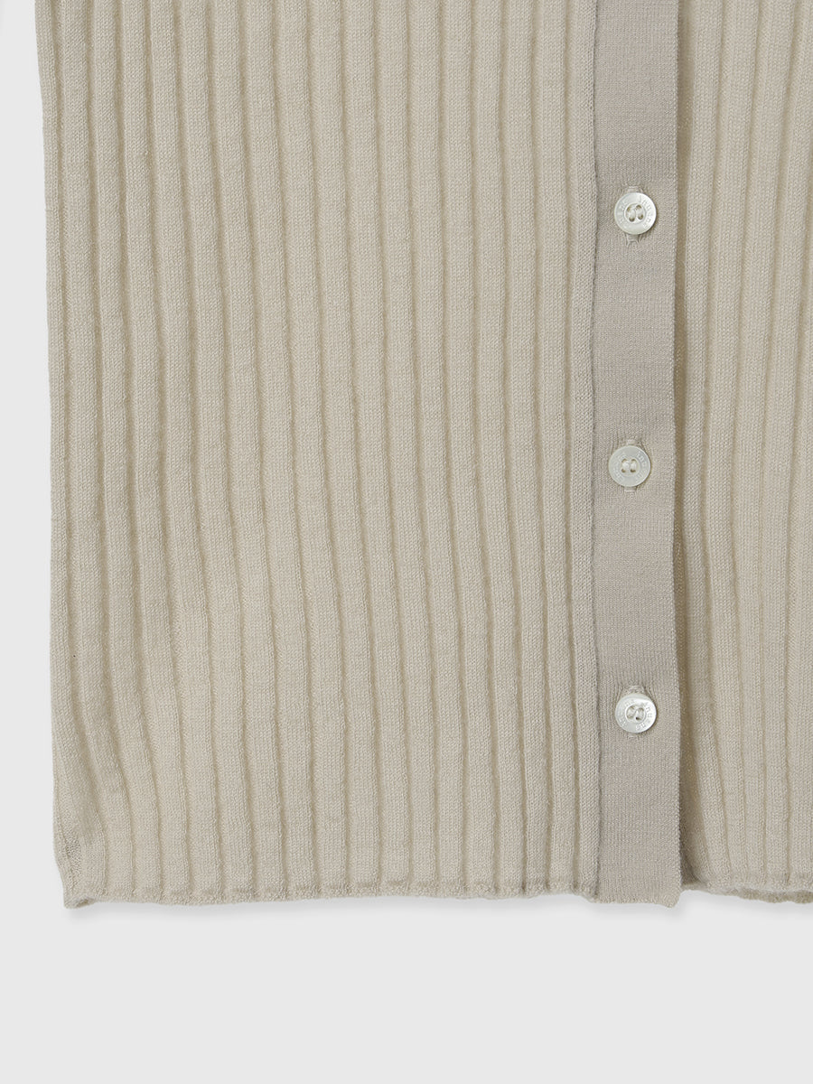 カシミヤ100ニットシャツカーディガン