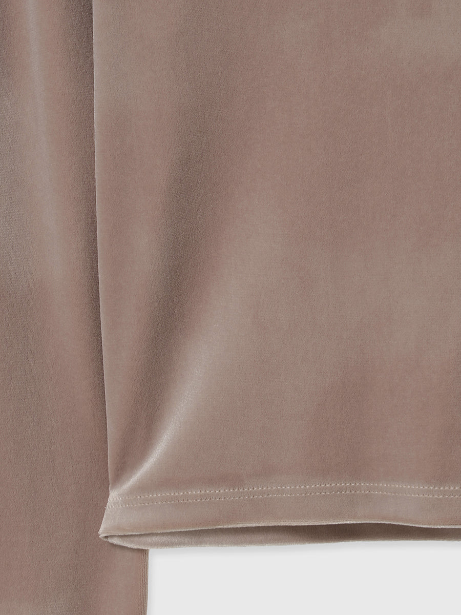 ベロアクロップドカットトップス