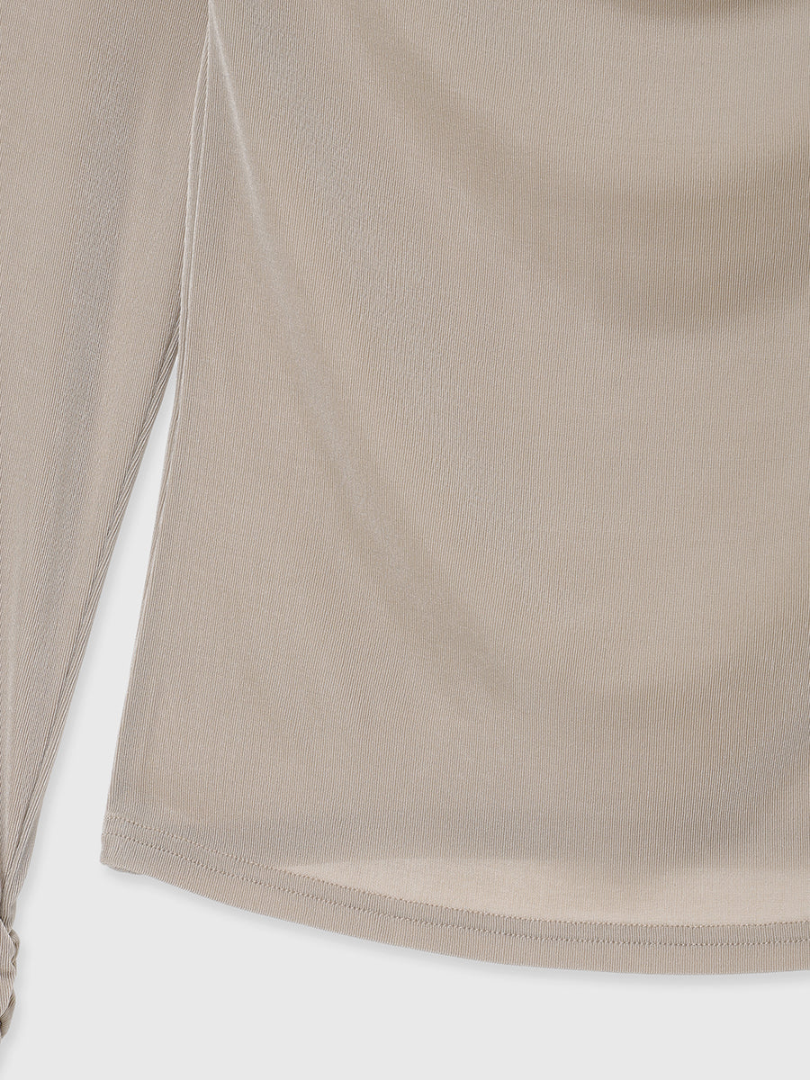 アセテートギャザードレープカットトップス