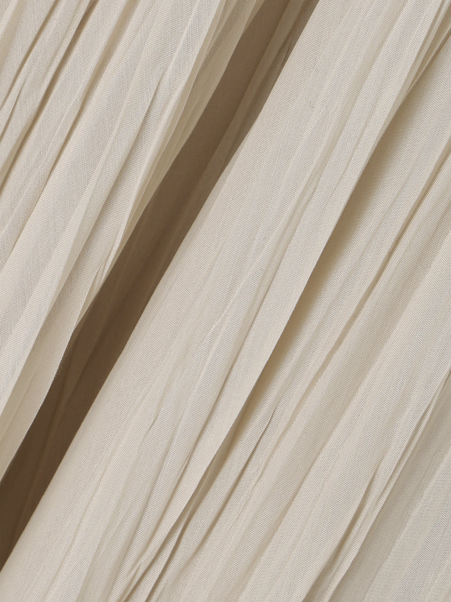 轻盈皱褶褶皱裙