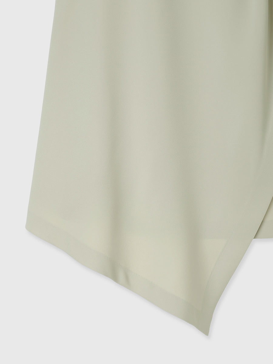 ダブルサテンアシンメトリーブラウス