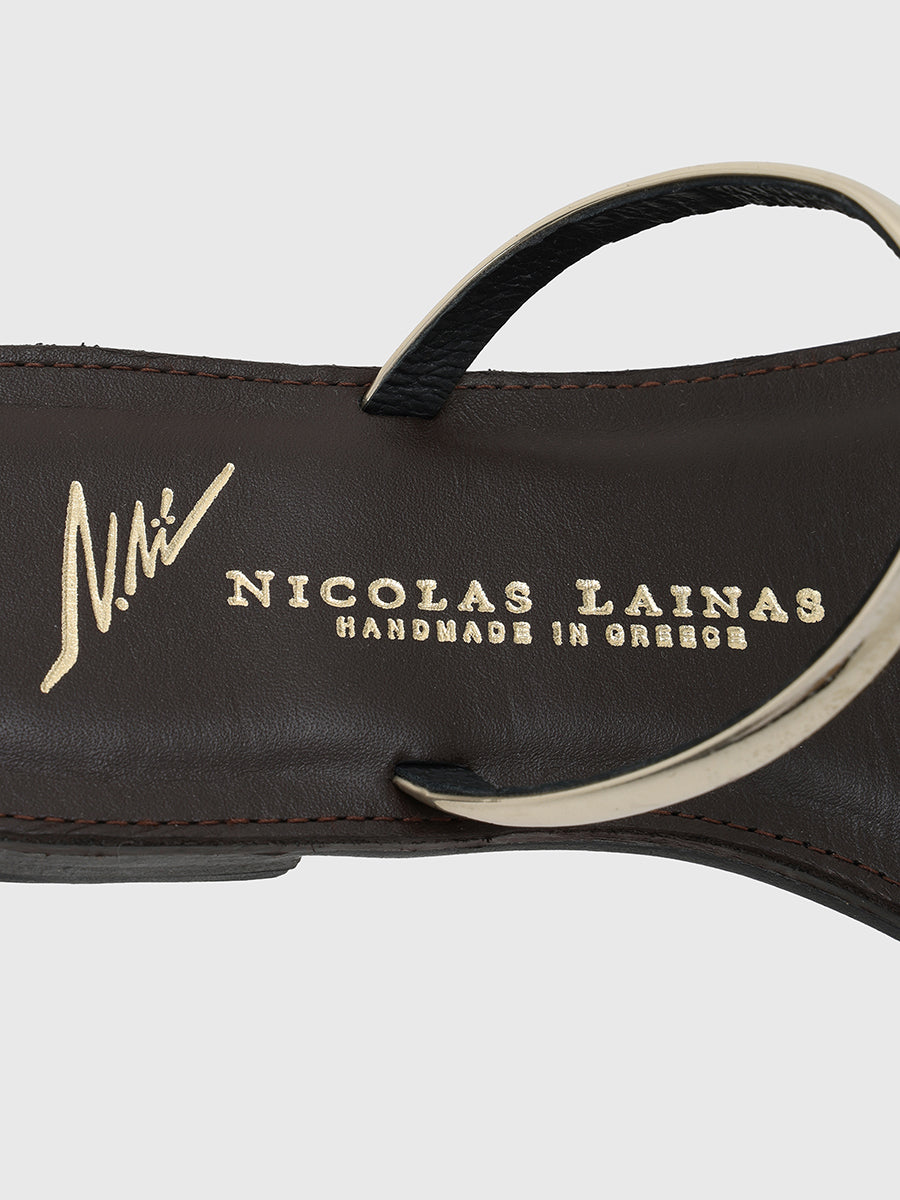 【NICOLAS LAINAS】レザーフラットサンダル