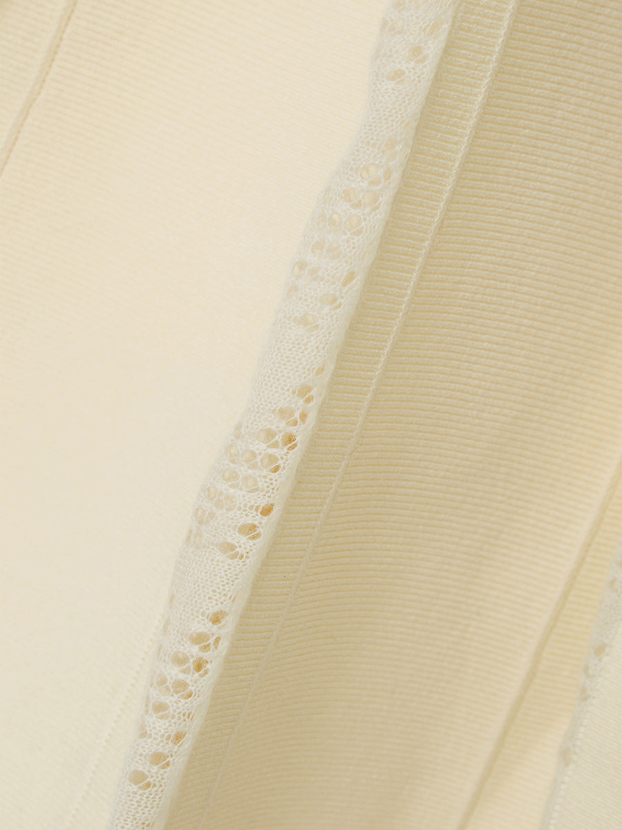 モヘアプリーツニットワンピース