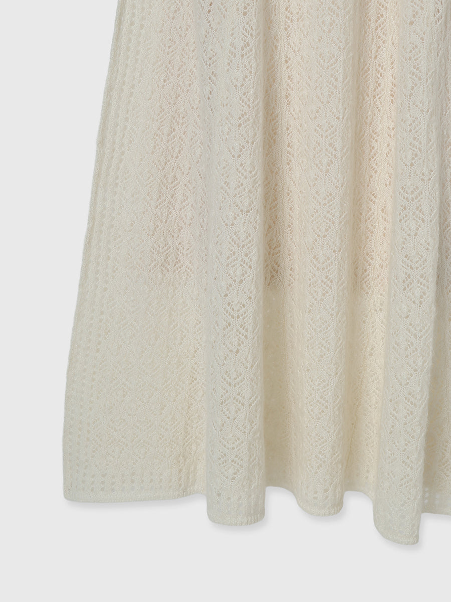 レースワークニットワンピース