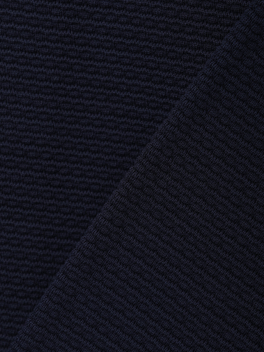 ノーカラーラーベンニットジャケット