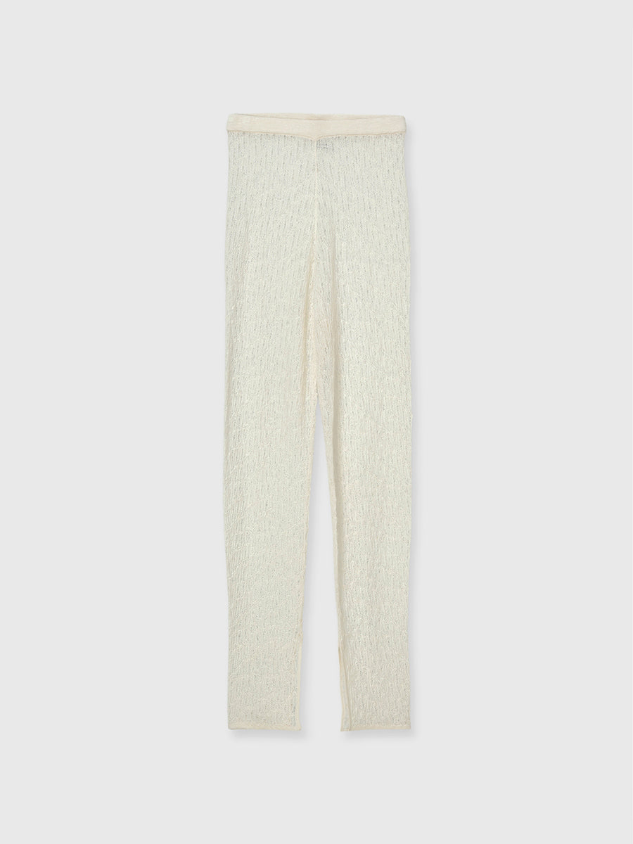 ウールレースレギンス