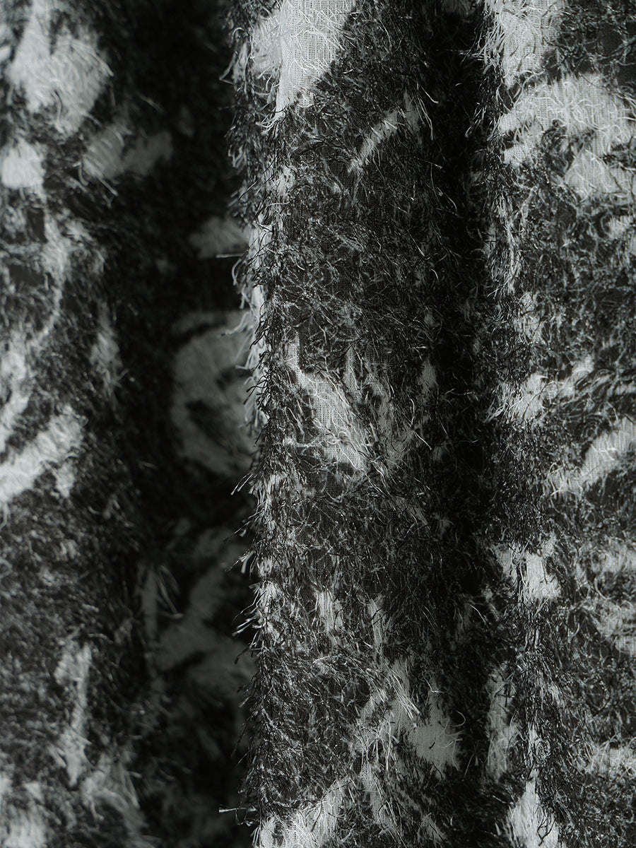 カットジャカードニュアンスプリントワンピース