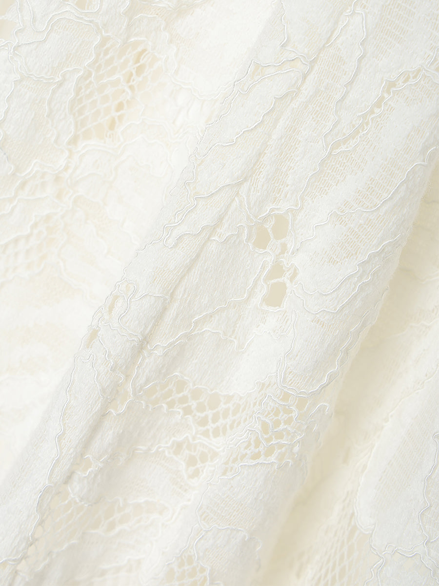 オーナメントレースセミフレアスカート