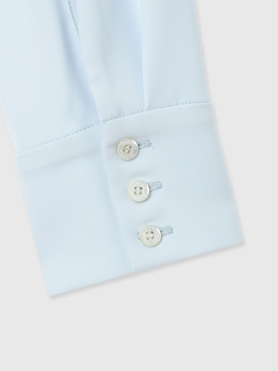 ダブルサテンショールカラーブラウス