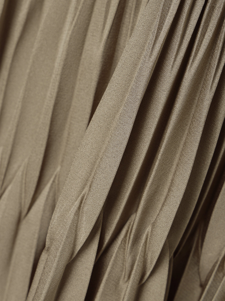 コンビプリーツニットドッキングワンピース