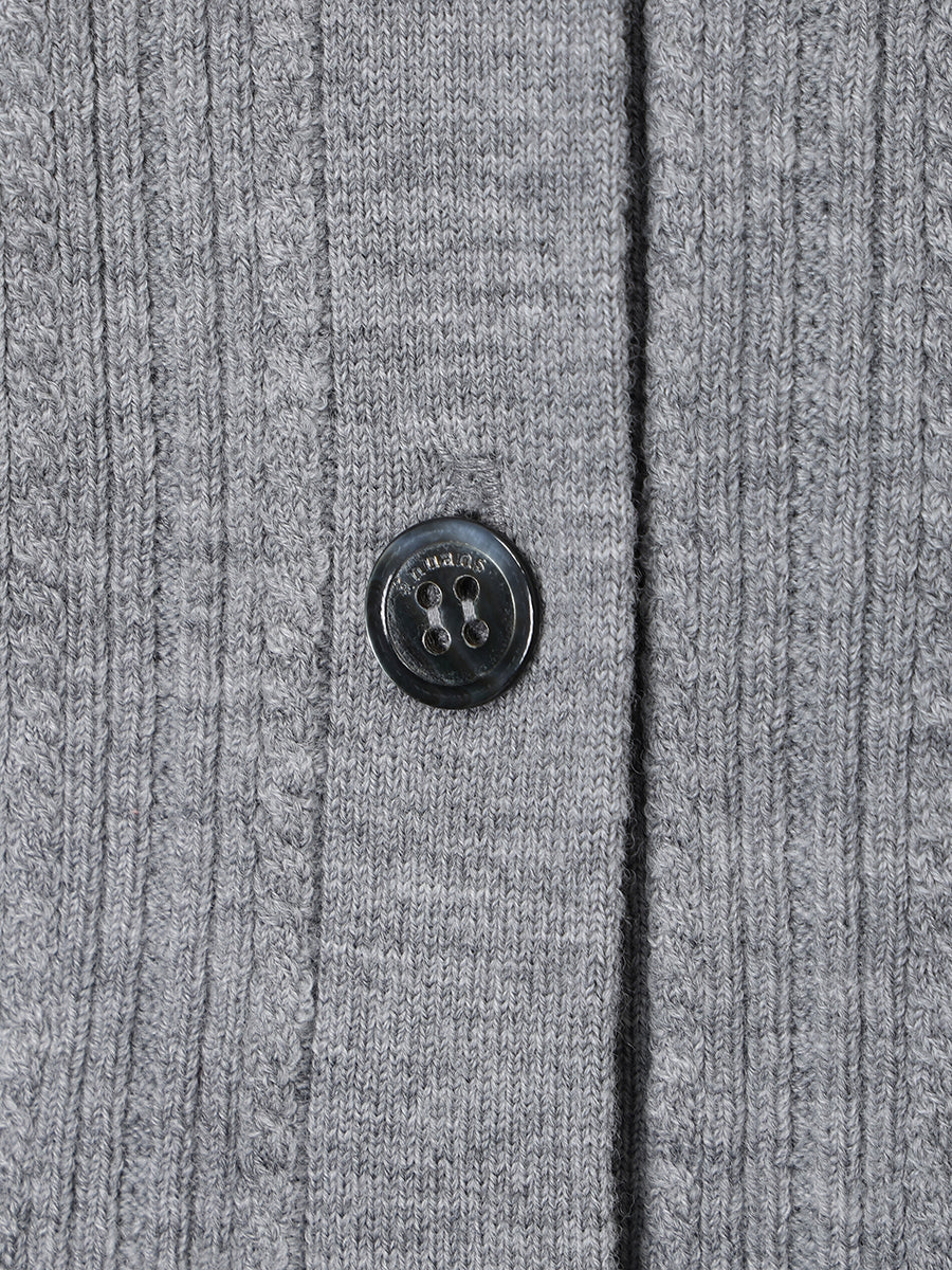 ラティスケーブルニットカーディガン